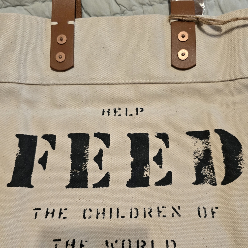 Feed Canvas Tote Bag - Natural and Brown - Picture 4 of 7
